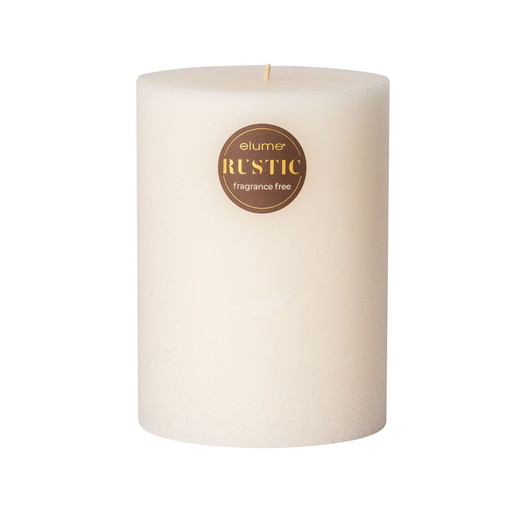 Rustic Cream Pillar Candle