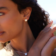Load image into Gallery viewer, Weave Silver Stud Earrings
