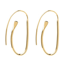 Load image into Gallery viewer, Paperclip Yellow Gold Earring
