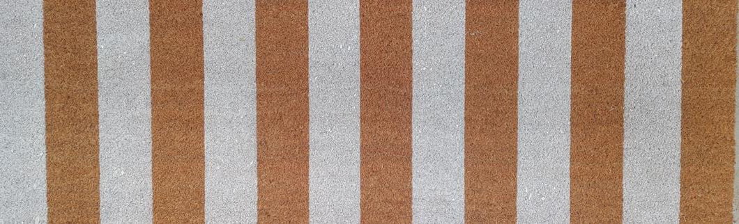 White Stripe Long Vinyl back doormat